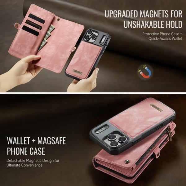 CaseMe iPhone 17 Pro Max Cover 008 Series Aftageligt Cover Rosa