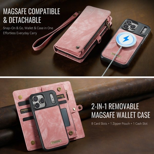 CaseMe iPhone 17 Pro Max Cover 008 Series Aftageligt Cover Rosa