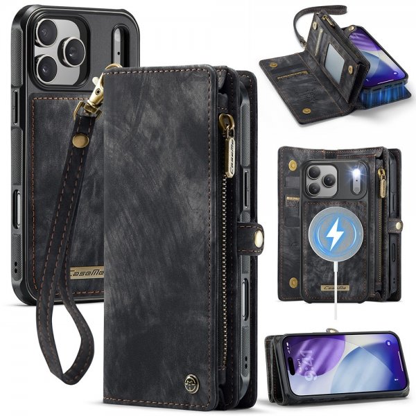 CaseMe iPhone 17 Pro Max Cover 008 Series Aftageligt Cover Sort