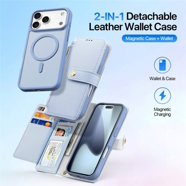 Dux Ducis iPhone 17 Pro Max Cover 2-i-1 Lawa Series MagSafe Blå