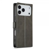 Lc.Imeeke iPhone 17 Pro Max Cover med Kortlomme Standerfunktion Grå