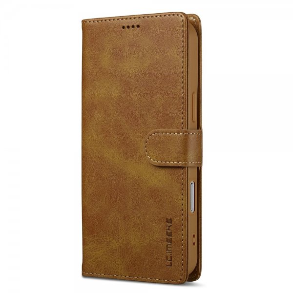 Lc.Imeeke iPhone 17 Pro Max Cover med Kortlomme Stativfunktion Lysebrun