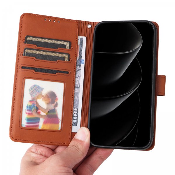 Betopnice iPhone 17 Pro Max Etui med Aftageligt Cover 005 Brun