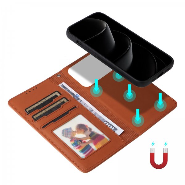 Betopnice iPhone 17 Pro Max Etui med Aftageligt Cover 005 Brun