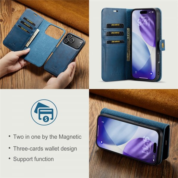 Dg.Ming iPhone 17 Pro Max Cover med Aftageligt Cover Blå
