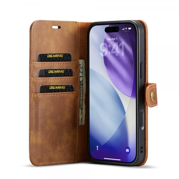 Dg.Ming iPhone 17 Pro Max Cover med Aftageligt Cover Brun