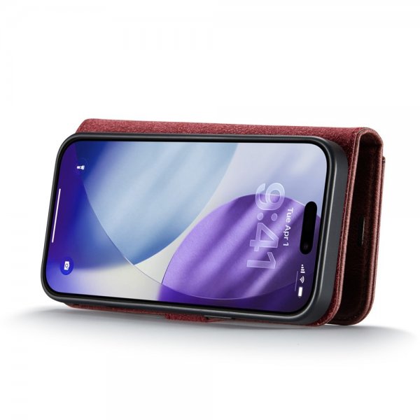 Dg.Ming iPhone 17 Pro Max Etui med Aftageligt Cover Rød