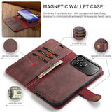 Dg.Ming iPhone 17 Pro Max Etui med Aftageligt Cover Rød