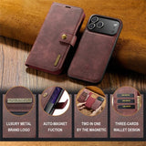 Dg.Ming iPhone 17 Pro Max Etui med Aftageligt Cover Rød