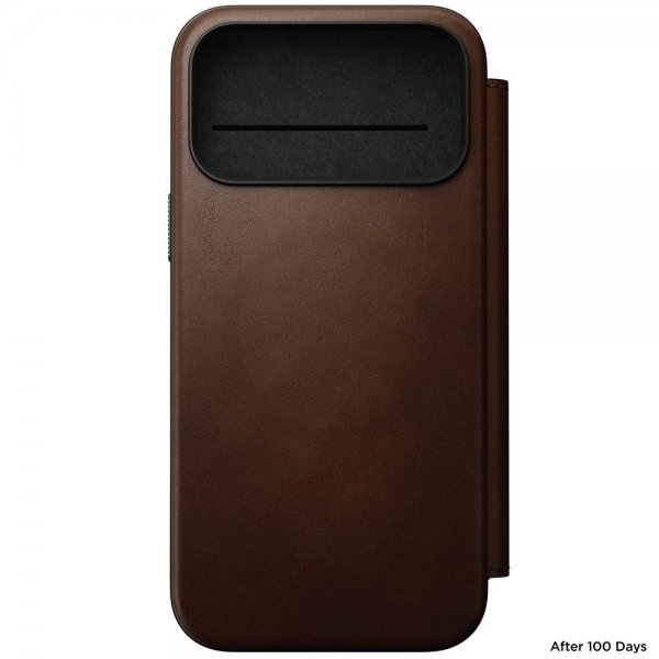 Nomad iPhone 17 Pro Max Cover Moderne Læder Folio Brun