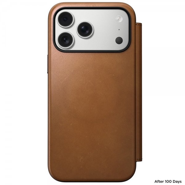 Nomad iPhone 17 Pro Max Cover Modern Leather Folio English Tan