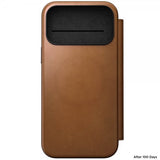 Nomad iPhone 17 Pro Max Cover Modern Leather Folio English Tan