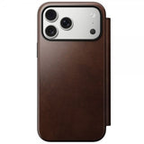 Nomad iPhone 17 Pro Max Fodral Modern Leather Folio Horween Rustic Brown