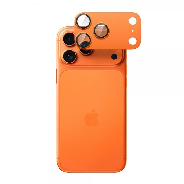 Spigen iPhone 17 Pro Max Kamerabeskytter Glas.tR EZ Fit Optik Pro XL Orange