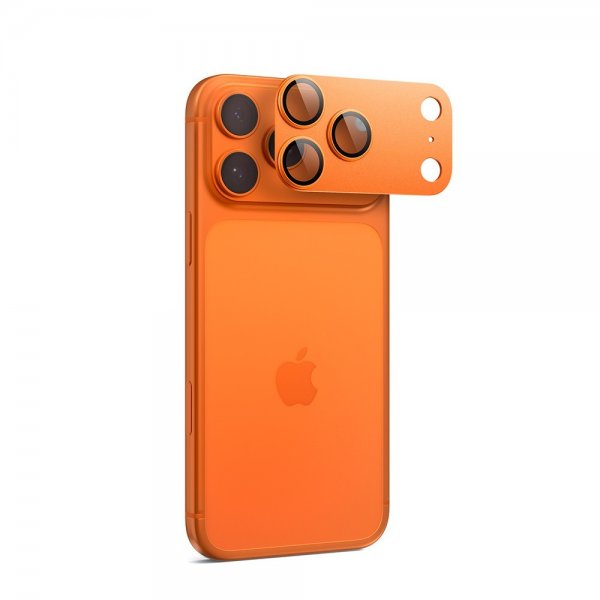 Spigen iPhone 17 Pro Max Kamerabeskytter Glas.tR EZ Fit Optik Pro XL Orange