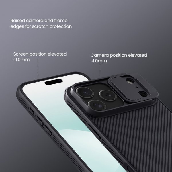 Nillkin iPhone 17 Pro Max Cover CamShield Pro Sort