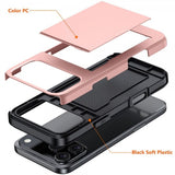 iPhone 17 Pro Max Cover Card Slide Rosa guld