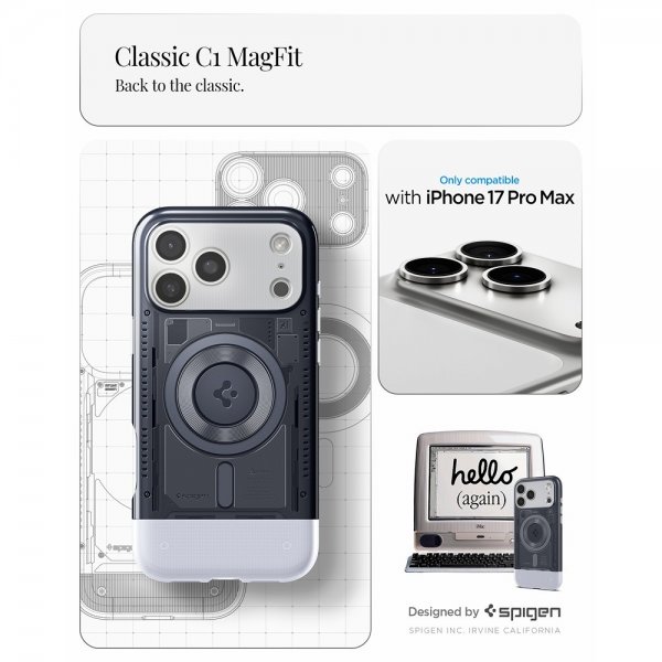 Spigen iPhone 17 Pro Max Cover Classic C1 MagFit Graphite