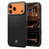 Spigen iPhone 17 Pro Max Cover Enzo Aramid T MagFit Sort Sølv