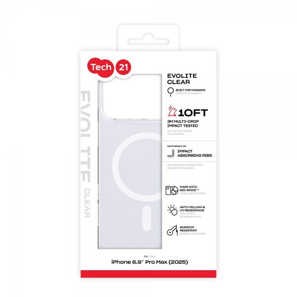 Tech21 iPhone 17 Pro Max Cover EvoLite MagSafe Transparent