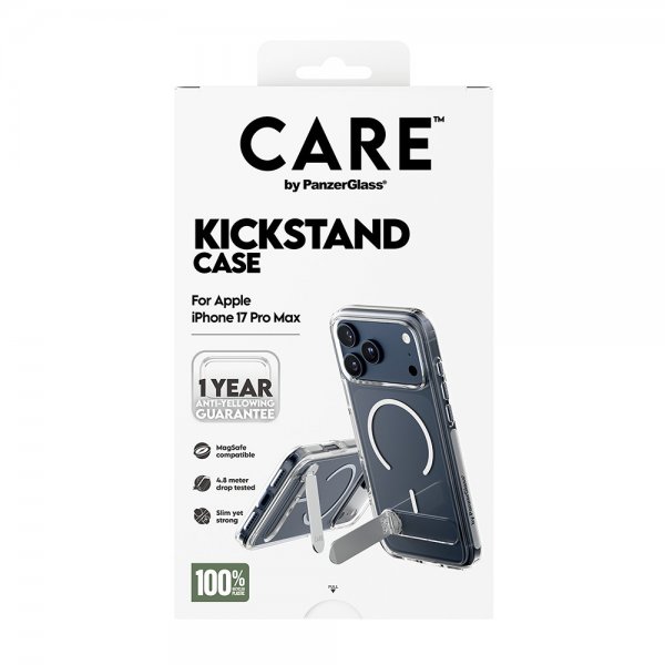 CARE by PanzerGlass iPhone 17 Pro Max Cover Kickstand MagSafe Transparent