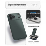 Spigen iPhone 17 Pro Max Cover Liquid Air Abyss Green
