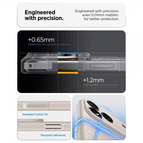 Spigen iPhone 17 Pro Max Cover Liquid Air Natural Titanium