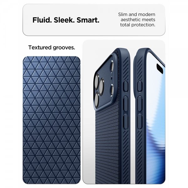 Spigen iPhone 17 Pro Max Cover Liquid Air Navy Blue