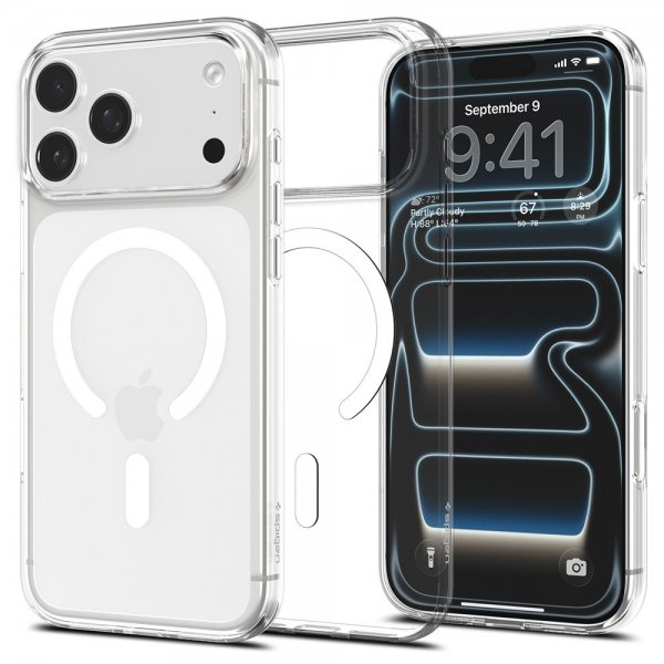 Spigen iPhone 17 Pro Max Cover Liquid Crystal MagFit Clear White