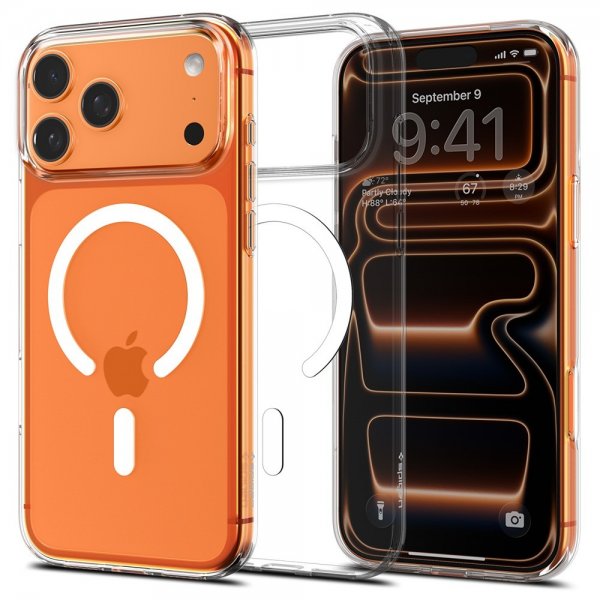 Spigen iPhone 17 Pro Max Cover Liquid Crystal MagFit Clear White