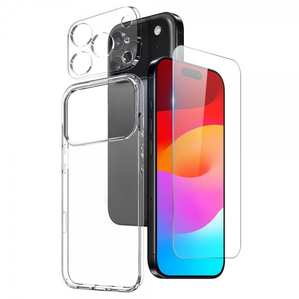 Northjo iPhone 17 Pro Max Cover med Skærmbeskyttelse og Kamerabeskyttelse 3-i-1