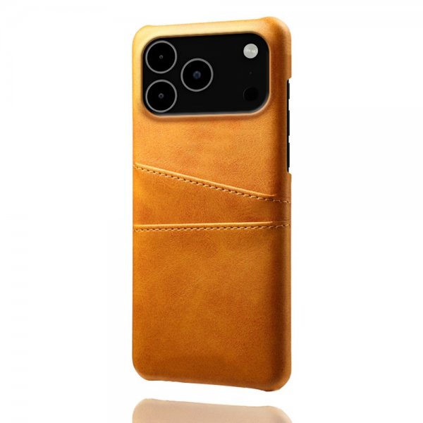iPhone 17 Pro Max Cover med to Kortlommer Lysebrun