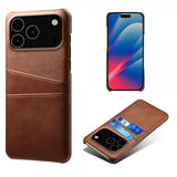 iPhone 17 Pro Max Cover med to Kortlommer Mørkebrun