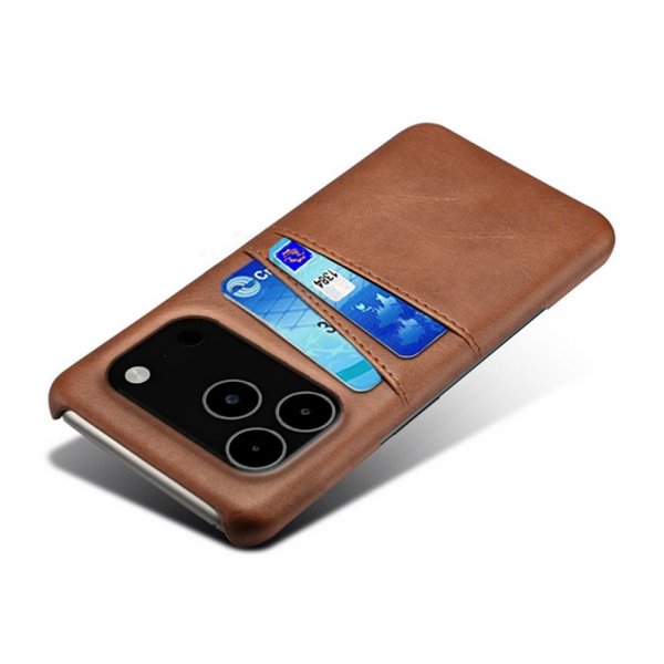 iPhone 17 Pro Max Cover med to Kortlommer Mørkebrun