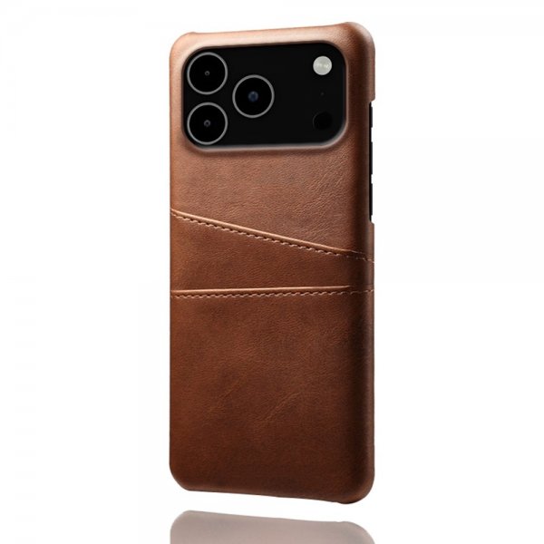 iPhone 17 Pro Max Cover med to Kortlommer Mørkebrun