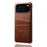 iPhone 17 Pro Max Cover med to Kortlommer Mørkebrun