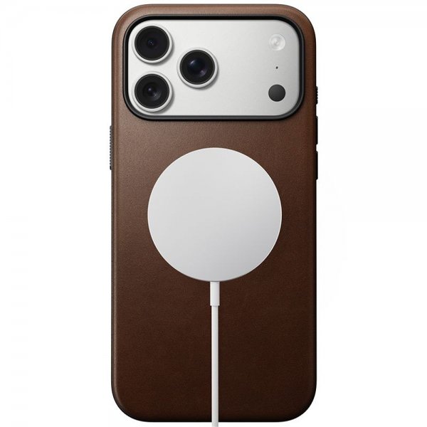 Nomad iPhone 17 Pro Max Cover Modern Leather Case Brun