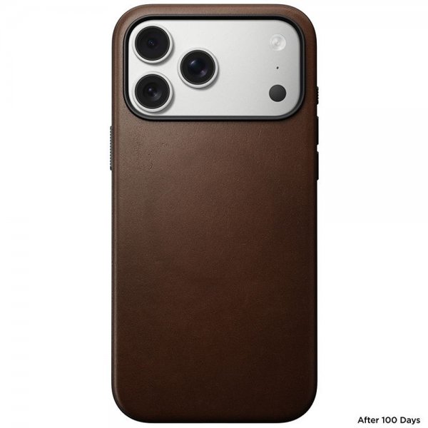 Nomad iPhone 17 Pro Max Cover Modern Leather Case Brun