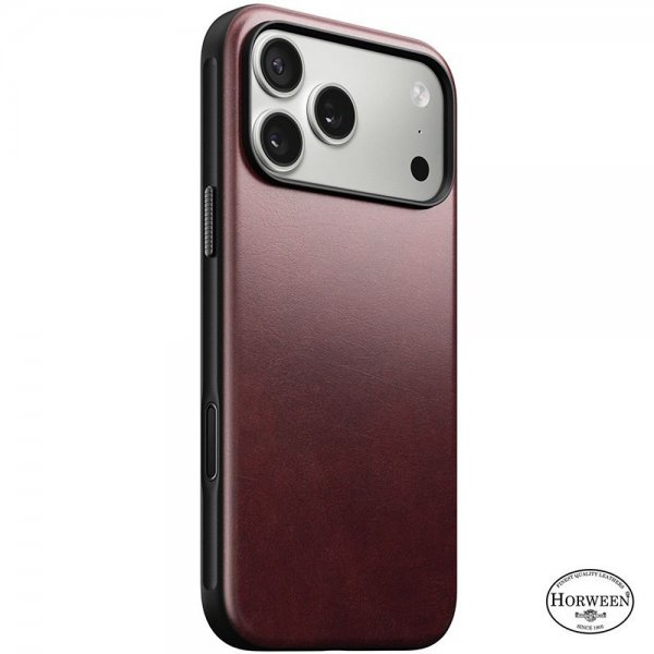Nomad iPhone 17 Pro Max Cover Modern Leather Case Horween Burgundy