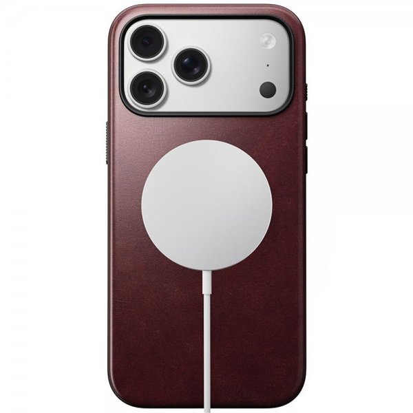 Nomad iPhone 17 Pro Max Cover Modern Leather Case Horween Burgundy