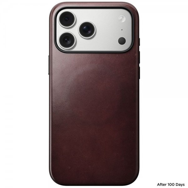 Nomad iPhone 17 Pro Max Cover Modern Leather Case Horween Burgundy