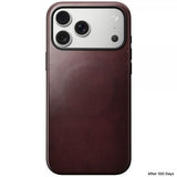 Nomad iPhone 17 Pro Max Cover Modern Leather Case Horween Burgundy