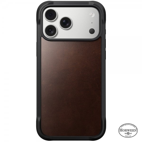 Nomad iPhone 17 Pro Max Cover Robust lædercover Horween Rustic Brown