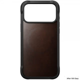 Nomad iPhone 17 Pro Max Cover Robust lædercover Horween Rustic Brown