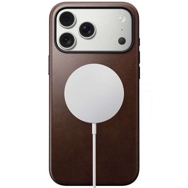 Nomad iPhone 17 Pro Max Cover Modern Leather Case Horween Rustic Brown