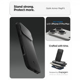 Spigen iPhone 17 Pro Max Cover Optik Armor MagFit Sort