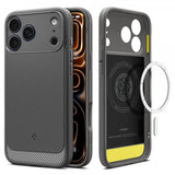 Spigen iPhone 17 Pro Max Cover Rugged Armor MagFit Marble Gray