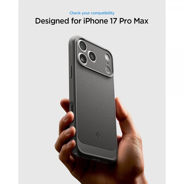 Spigen iPhone 17 Pro Max Cover Rugged Armor MagFit Marble Gray