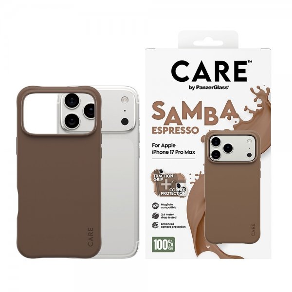 CARE by PanzerGlass iPhone 17 Pro Max Cover Samba MagSafe Espresso