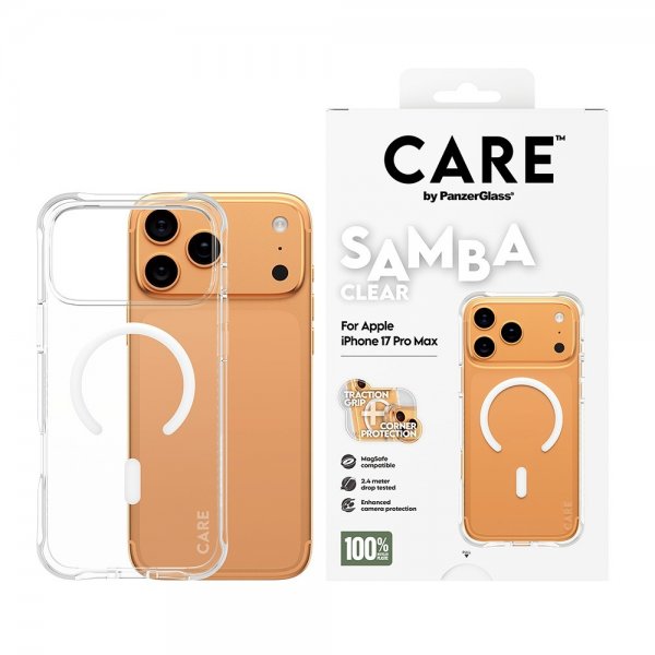 CARE by PanzerGlass iPhone 17 Pro Max Cover Samba MagSafe Transparent